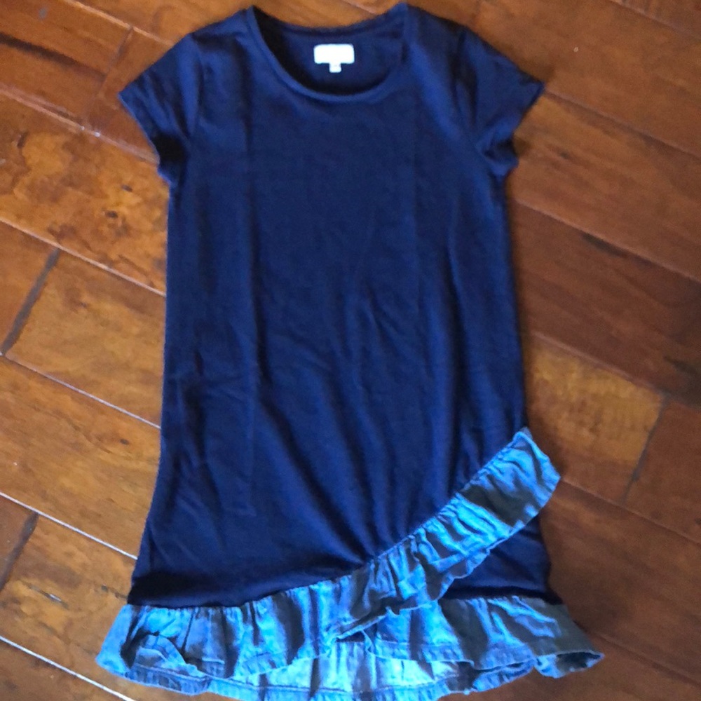 Crown and Ivy Navy ruffle dress - M